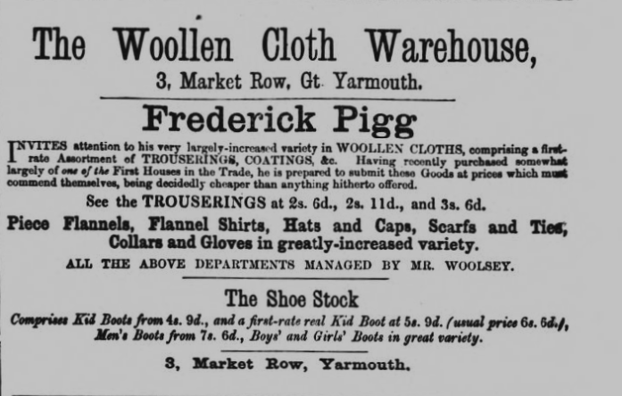Pigg Advert Yarmouth Independent Jan 4 1868 (2)